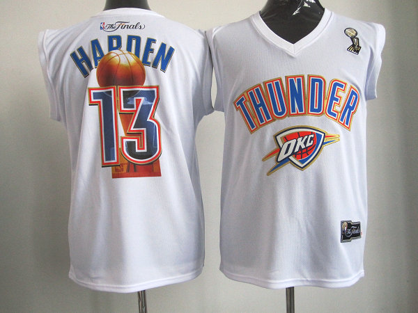 NBA Oklahoma City Thunder 13 James Harden 2012 NBA Finals Champions White Jersey